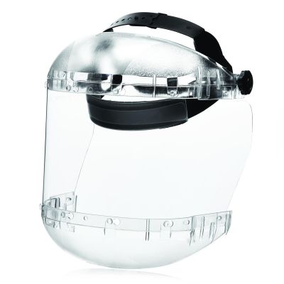 SRWS38410 image(0) - Sellstrom Sellstrom- Face Shield - 380 Series -MAX LIGHT- 6.5" x 19.5" x 0.040" Window - Clear - Ratcheting Headgear - Dual Crown