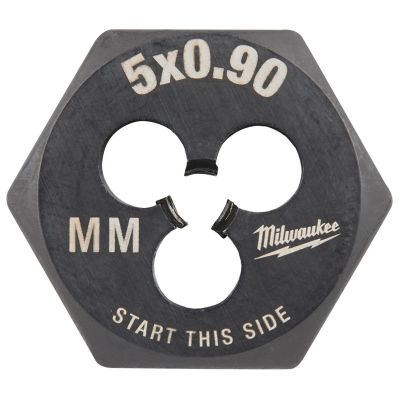 MLW49-57-5328 image(0) - Milwaukee Tool M5-0.90 mm 1-Inch Hex Threading Die