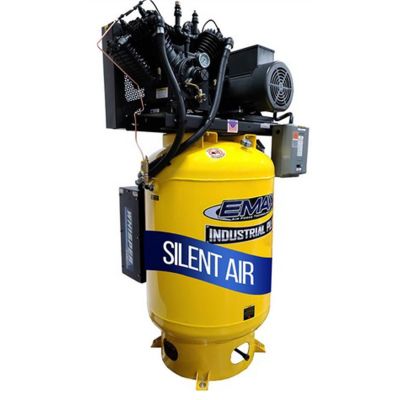 EMXESP07V120V3 image(0) - EMAX Industrial Plus 7.5 HP 3 PH 120 GALLON VERTICAL WITH AIR SILENCER-With Pressure Lube Pump