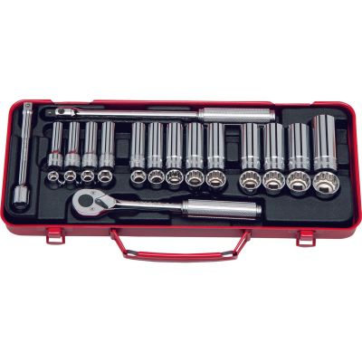 KKN3277 image(0) - Ko-ken USA 3277 3/8 Sq. Dr. Socket set   6, 12 point   29 pieces