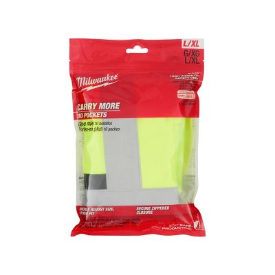 MLW48-73-5022 image(0) - Milwaukee Tool Hi Vis Yellow Safety Vest - L/XL