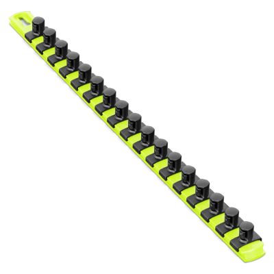 ERN8436HV image(0) - Ernst Mfg. 18" Socket Organizer and 17 Twist Lock Clips - HI-VIZ - 1/2"