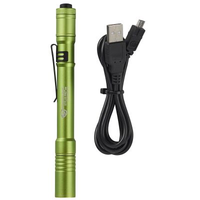 STL66144 image(0) - Streamlight Stylus Pro USB Bright Rechargeable LED Penlight - Lime: Rechargeable battery, USB Cord, Pocket clip, Nylon holster