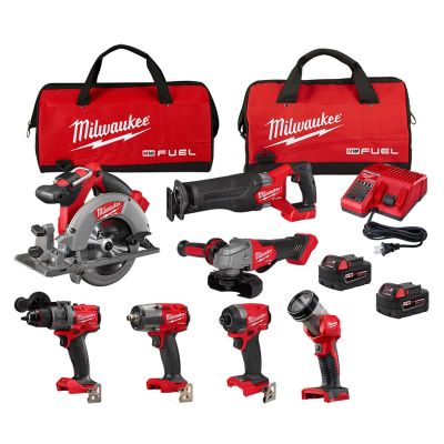 MLW3697-27 image(0) - Milwaukee Tool M18 FUEL 7-Tool Combo Kit