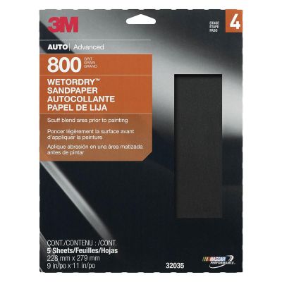 MMM32035 image(0) - 3M PAPER SHEETS-WETORDRY 9"X 11" P800 5/PK 10PK/CS