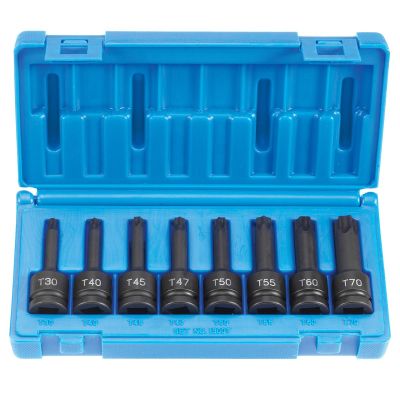 GRE1300T image(0) - Grey Pneumatic 1/2" Drive 8 Piece Internal Torx Impact Driver Set