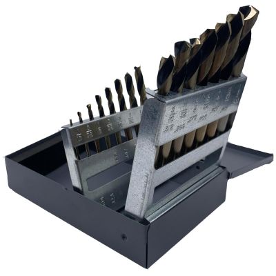 KNK15KK7 image(0) - KnKut KnKut 15 Piece Short Stubby Length Drill Bit Set 1/16"-1/2" by 32nds