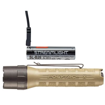 STL88612 image(0) - Streamlight PolyTac X USB Multi-Fuel Polymer Flashlight, Coyote