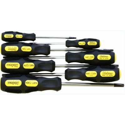 KKN168T-7TH image(0) - Ko-ken USA 168T/7(TH) 7 Piece Tamper-Resistant TORXÂ® Screwdriver  T10H-T40H