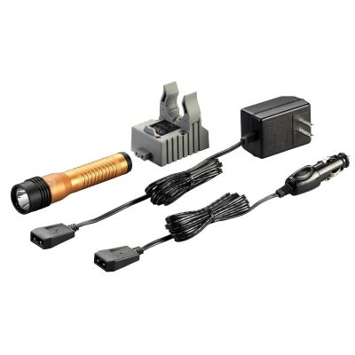 STL74771 image(0) - Streamlight Strion LED HL Rechargeable Flashlight 120V/100V AC/12V DC &hyphen; 1 Holder - Clam- Color  Orange