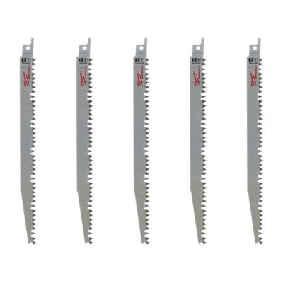 MLW48-00-1301 image(0) - Milwaukee Tool 9" 5 TPI Pruning SAWZALL Blade (5 PK)