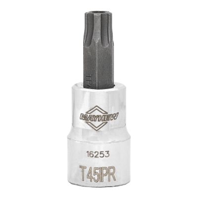 MAY16253 image(0) - Mayhew Mayhew T45IPR Tamper Torx Plus® Short Insert Socket Bit, 3/8-Inch Drive