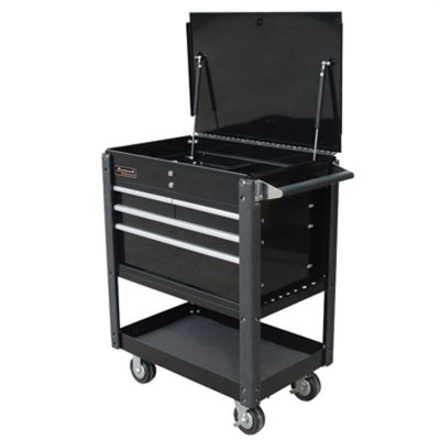 HOMBK06032000 image(0) - Homak Manufacturing 35 PROFESSIONAL 4 DRAWER SERVICE CART - BLACK