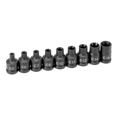 GRE1219ET image(0) - Grey Pneumatic 3/8DR 9PC EXTERNAL TORX SET