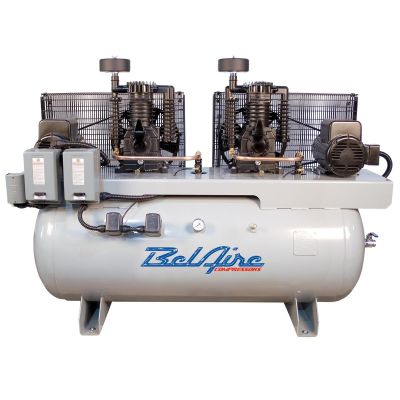 IMC4112D image(0) - IMC (Belaire) 10hp 120 gallon 1 phase cast iron duplex compresso