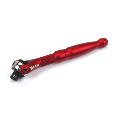 TIT11320 image(0) - Titan 1/4 in. Drive Aluminum Swivel Head Micro Ratchet