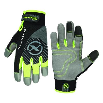 LEGGH361PL image(0) - Legacy Manufacturing Flexzilla® Pro High Dexterity Zillanator Gloves, Synthetic Leather, Gray/Black/ZillaGreen™, L