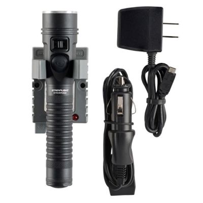 STL74431 image(0) - Streamlight Strion 2020 Rechargeable LED Flashlight - Black: Rechargeable battery, 120V/100V AC & 12V DC Charge Cords, (1) Holder