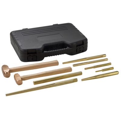 OTC4629 image(0) - OTC 9-Piece Brass Hammer and Punch Set