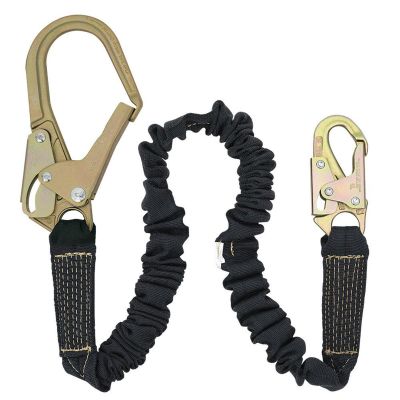 SRWV8109526 image(0) - PeakWorks PeakWorks - Welder's Shock Absorbing Lanyard - Kevlar W/ POY Core - Single Leg - Weight Capacity 130 to 310 Lbs - 6'