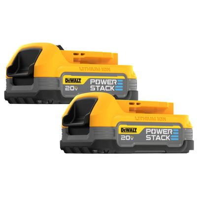 DWTDCBP034-2 image(0) - DeWalt 20V MAX POWERSTACK COMPACT BATTERY 2 PACK