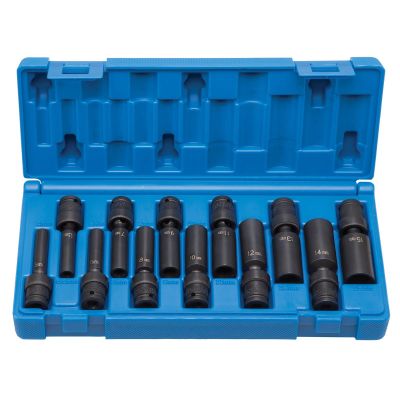 GRE9712UMD image(0) - Grey Pneumatic 1/4" Drive 12 PC Deep Universal Metric Set