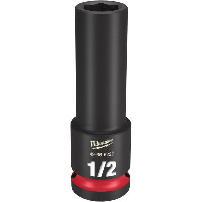 MLW49-66-6222 image(0) - Milwaukee Tool SHOCKWAVE Impact Duty  1/2"Drive 1/2" Deep 6 Point Socket