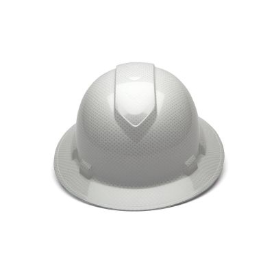 PYRHP54116 image(0) - Pyramex Ridgeline Hard Hat -Matte White Graphite Pattern - Ridgeline Cap Style 4Pt Ratchet Susp