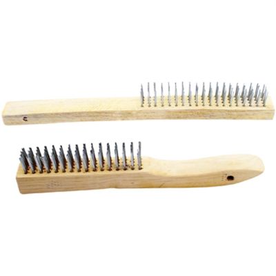 WLM1450 image(0) - Wilmar Corp. / Performance Tool 2 pc Wood Handle Wire Brush