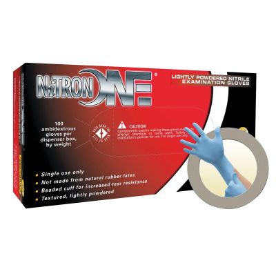 MFXNO123S image(0) - Microflex NITRON ONE LIGH POWDER NITRILE GLOVES SMALL