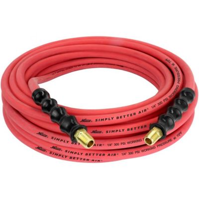 MILULR145014 image(0) - Milton Industries 1/4" x 50' Ultra Lightweight Rubber Hose (w/ 1/4" NPT ends)