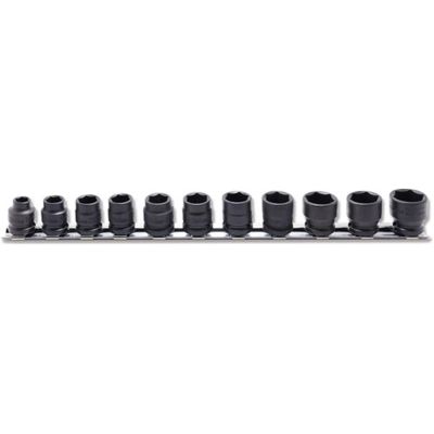 KKNRS13401MS-11 image(0) - Ko-ken USA RS13401MS/11 3/8 Sq. Dr. Socket set  8-19mm 6 point  Thin walled 11 pieces