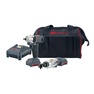 IRTIQV12-202 image(0) - Ingersoll Rand 2 Piece Impact and Ratchet IQV12 Cordless Kit