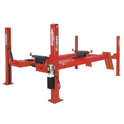 ROTCROA14N201YRD image(0) - Forward Lift 14K Open Front Alignment Rack,  4-Post, 182.5” Wheel Base Max., With 20” Wide Runways,  W/ Standard Drive On Ramps, Includes  2 RRJ70G Jacks,  Bolt On Alignment Kit With Radius Gauges, And Internal Airl