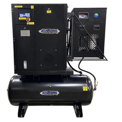 EMXERIK070001 image(0) - EMAX EMAX 7.5HP 1PH Industrial Rotary Screw Compressor-80 Gal Tank Mount w/Air Dryer