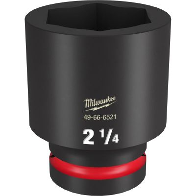 MLW49-66-6521 image(0) - Milwaukee Tool SHOCKWAVE Impact Duty  1"Drive 2-1/4" Deep 6 Point Socket