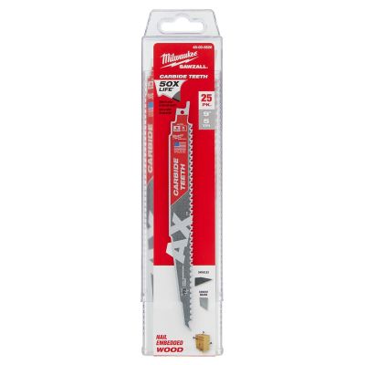 MLW48-00-8526 image(0) - Milwaukee Tool SAWZALL The AX 5 TPI 9" Carbide Blades - 1PK