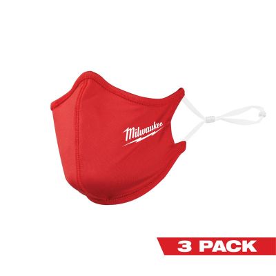 MLW48-73-4228 image(0) - Milwaukee Tool 3PK Red 2-Layer Face Mask