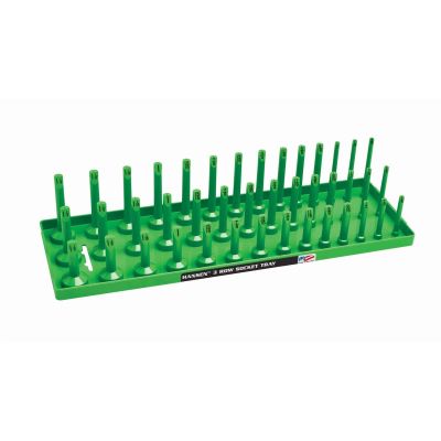 HNE12033 image(0) - Hansen Global 1/2" SAE 3-Row Socket Tray - Green