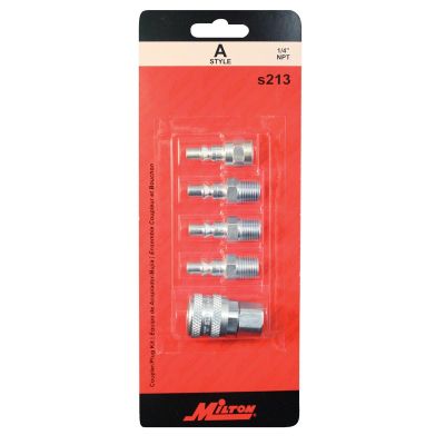 MILS213 image(0) - Milton Industries 5 Piece A-Style Coupler Kit