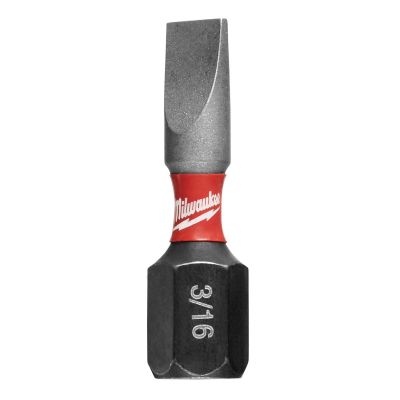 MLW48-32-4717 image(0) - Milwaukee Tool SHOCKWAVE Impact Slotted 3/16" Insert Bits (Bulk 25)