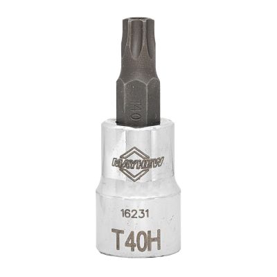 MAY16231 image(0) - Mayhew Mayhew T40H Tamper Torx® Short Insert Socket Bit, 3/8-Inch Drive