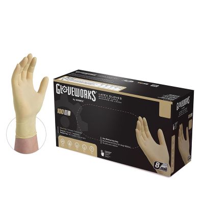 AMXILHD48100-CS image(0) - Ammex Corporation XL Gloveworks HD P/F Textured Latex Gloves (Case of 10 Boxes, 100 Gloves/Box)