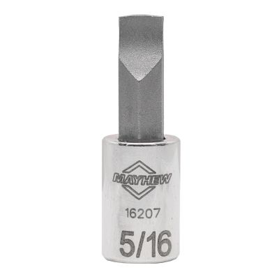 MAY16207 image(0) - Mayhew Mayhew 5/16-Inch Slotted Short Insert Socket Bit, 1/4-Inch Drive