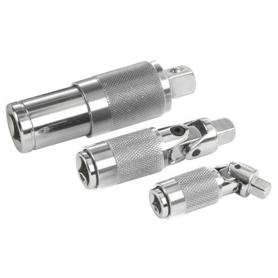 JSP95332 image(0) - J S Products (steelman) 3pc Locking Chrome Adapter Set