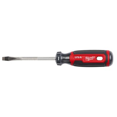 MLWMT206 image(0) - Milwaukee Tool 1/4" Slotted 4" Cushion Grip Screwdriver (USA)