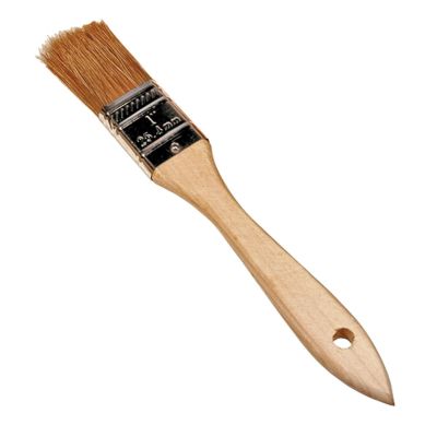 KTI74010 image(0) - K Tool International BRUSH UTILITY 1" NATURAL BRISTLES WOOD HANDLE