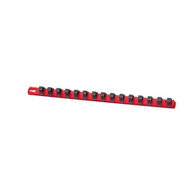 ERN8321 image(0) - Ernst Mfg. 18” Socket Organizer with 17 Dura-Pro HD Clips - Red - 1/2"