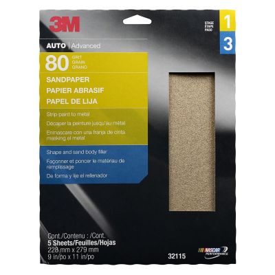 MMM32115 image(0) - 3M PRODUCTION PAPER SHEETS 9"X 11" 80D 5/PK 10PKS/CS