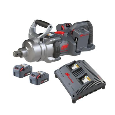 IRTW9491-K4E image(0) - Ingersoll Rand 1 Inch 20V Cordless Impact Wrench 4 Battery Kit, 2600 ft-lb Torque, Friction Ring-Thru-hole Retainer, D-Handle